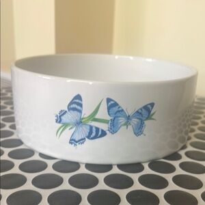 Elegant Vintage FTD Butterfly Ceramic Bowl